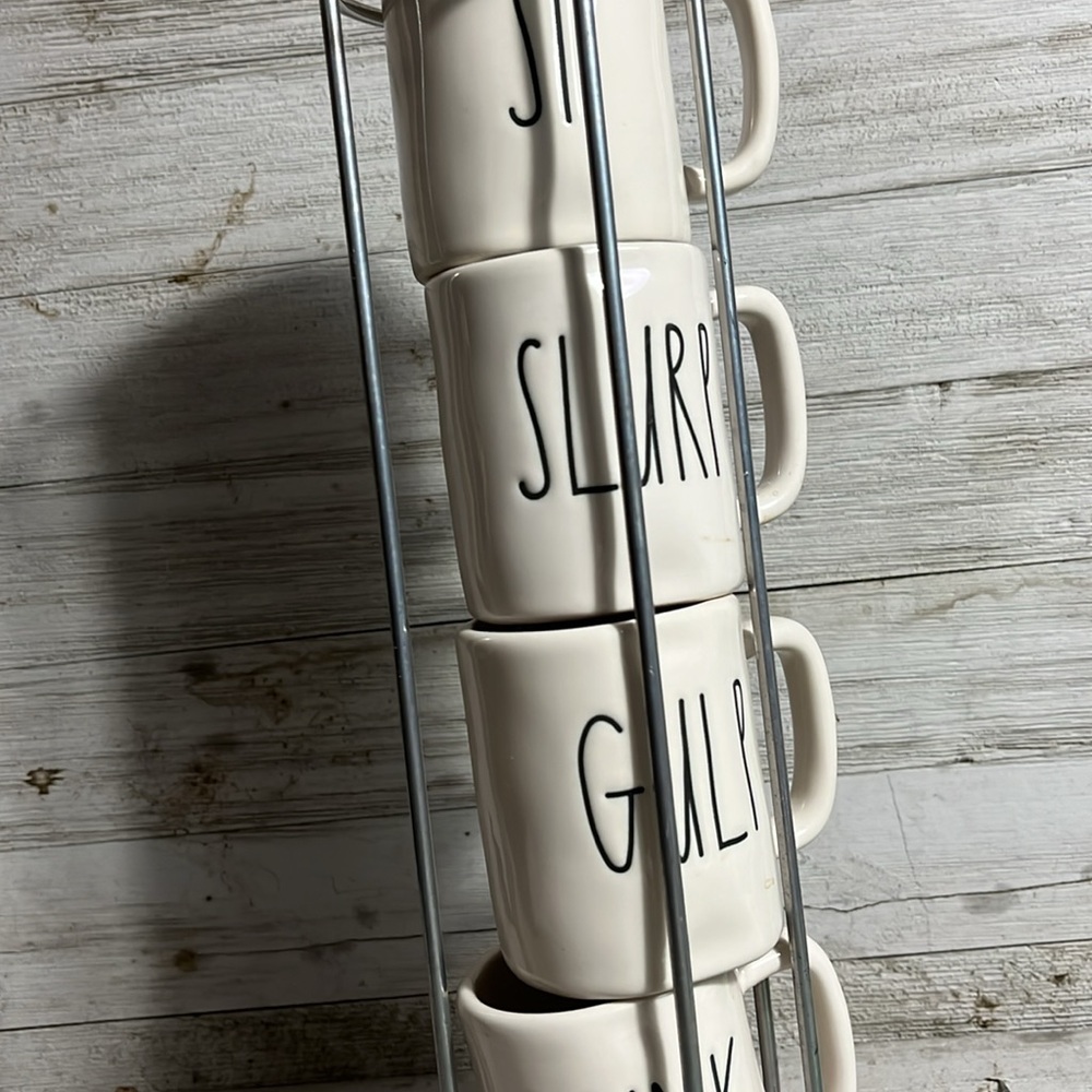 4 Rae Dunn small cups - Picture 3 of 6